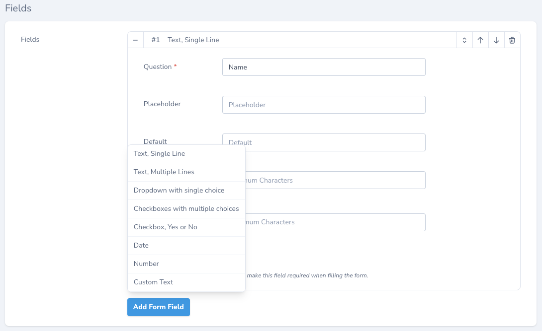 Adding fields to Form